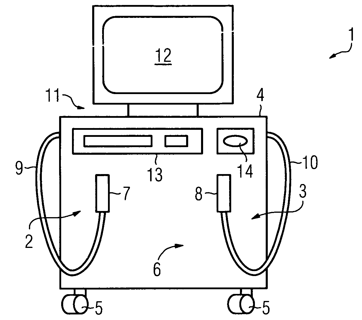 Method and device for examining the skin