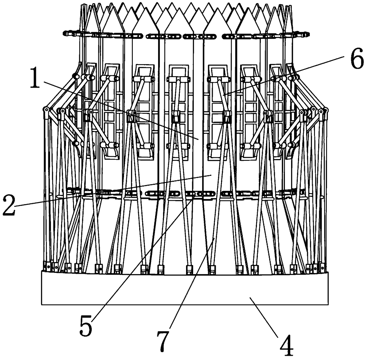 Variable-diameter self-adaptive rotary cutting type banana bunch cutter