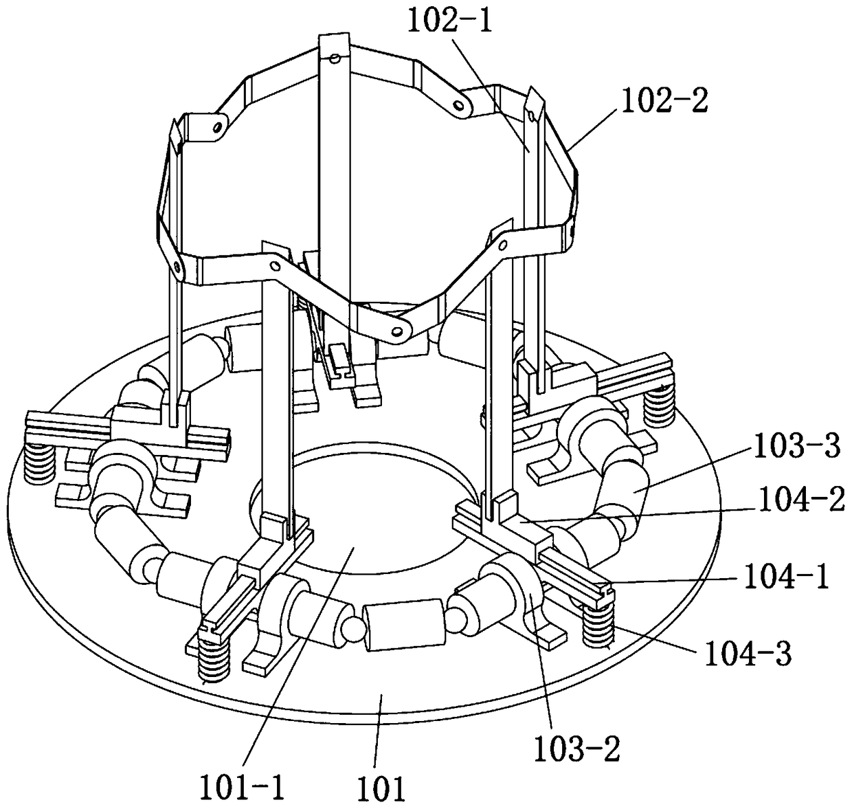 A kind of cutting-type banana drop-comb device