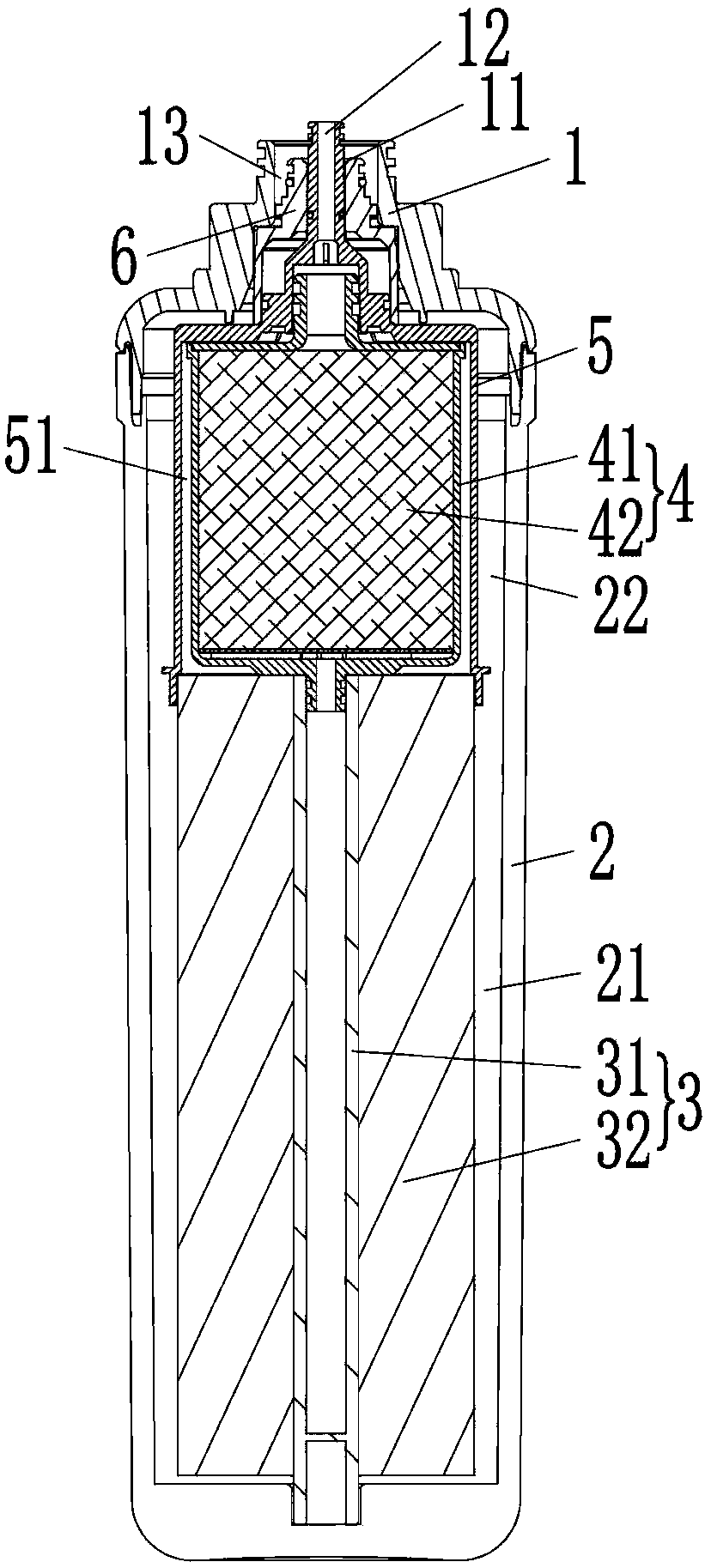 Reverse osmosis composite filtering core assembly