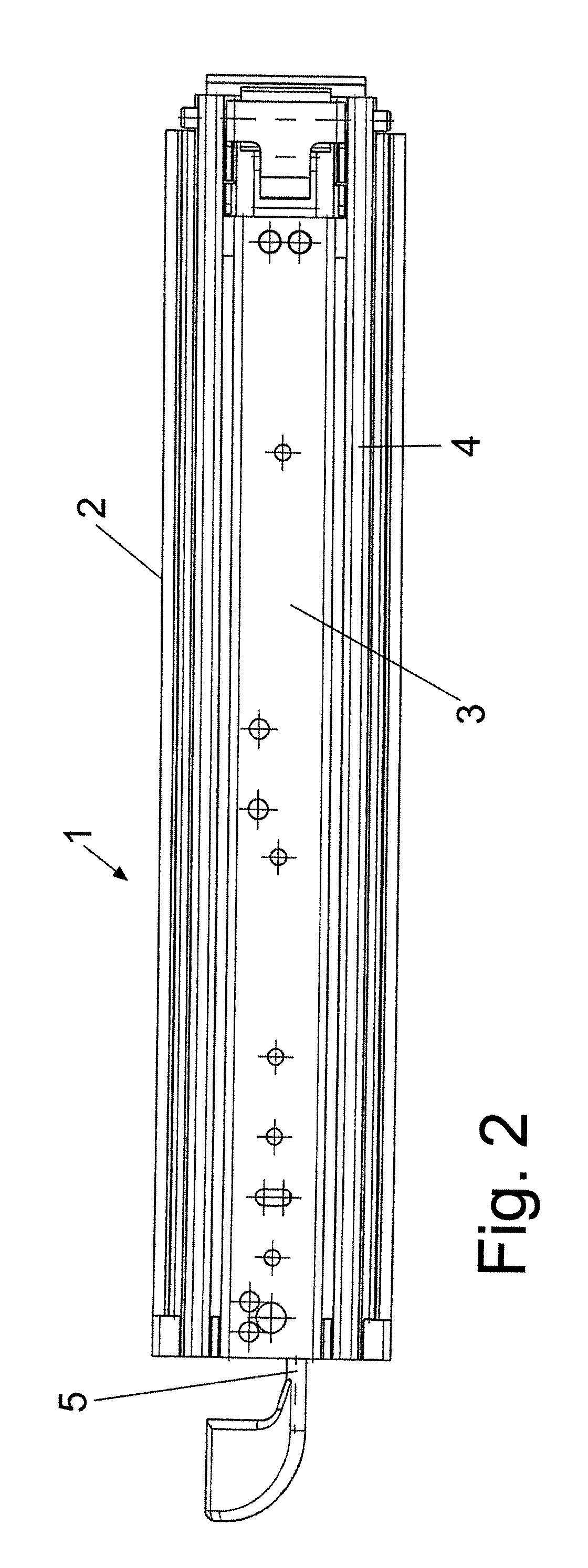 Guiding rail for a cabinet pull-out part