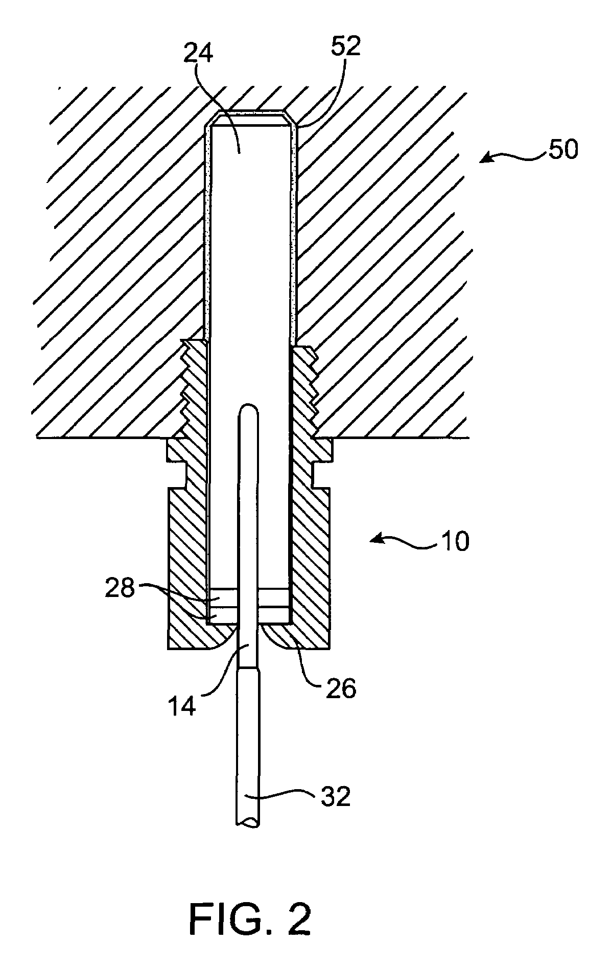 Temperature sensing system for temperature measurement in a high radio frequency environment