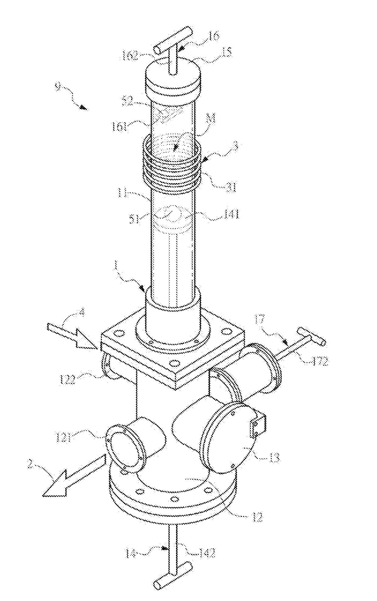 Device and method for manufacturing an active alloy