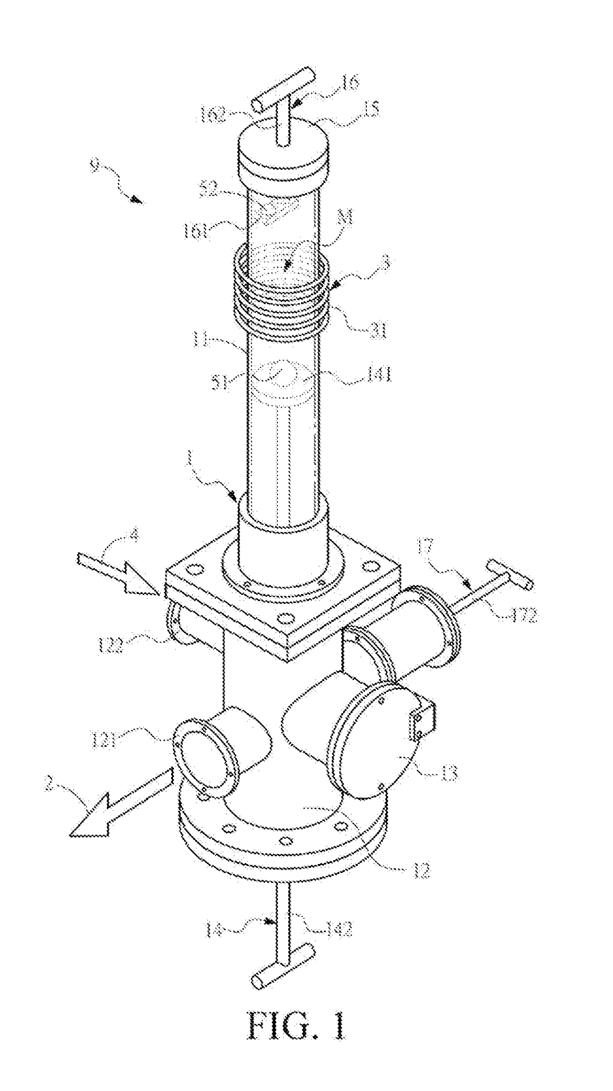 Device and method for manufacturing an active alloy