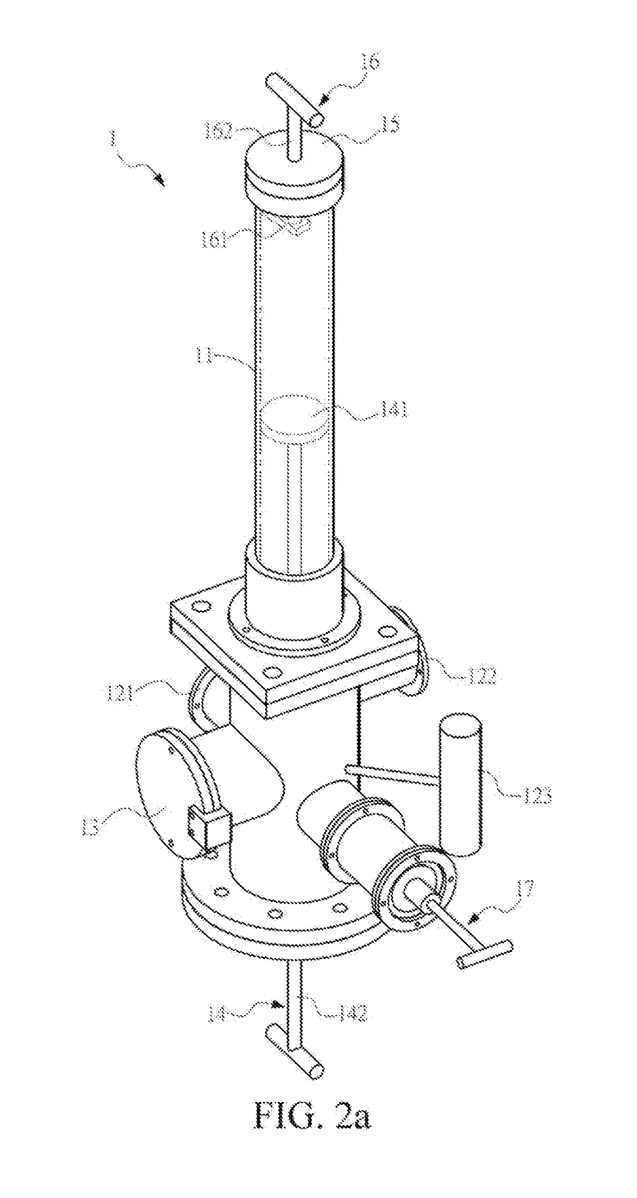 Device and method for manufacturing an active alloy