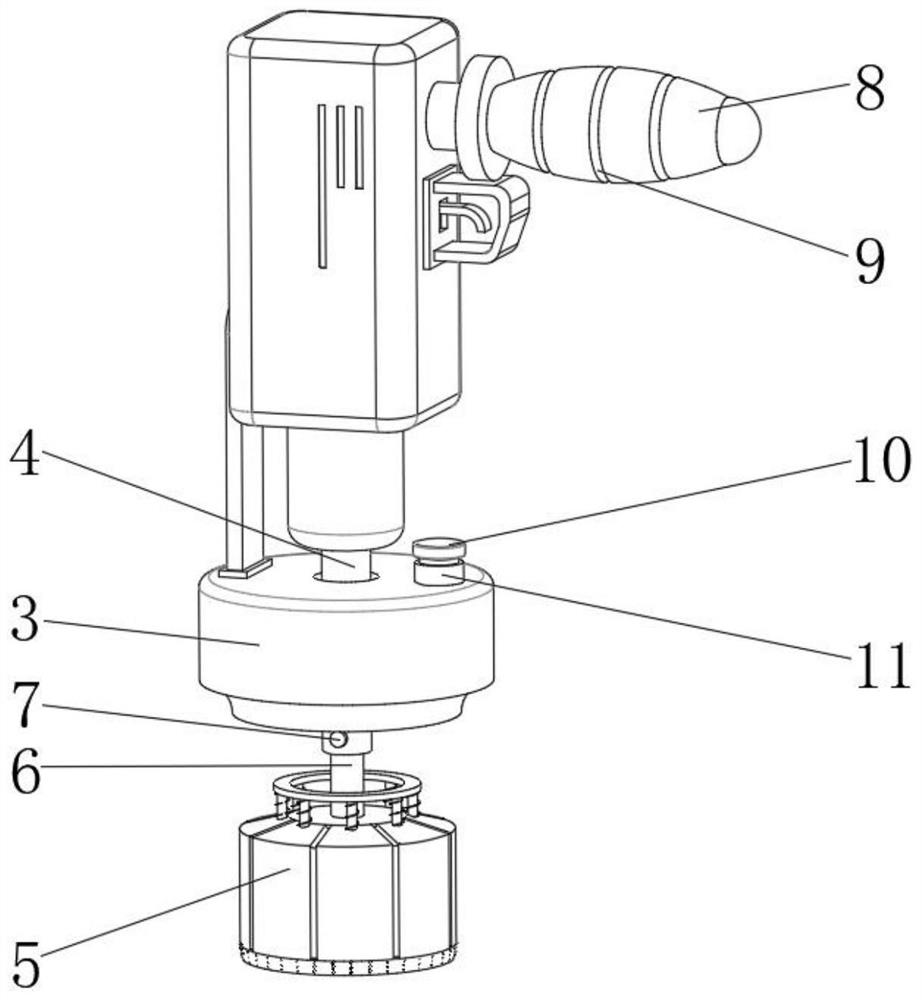 High-efficiency drilling device for stone engraving