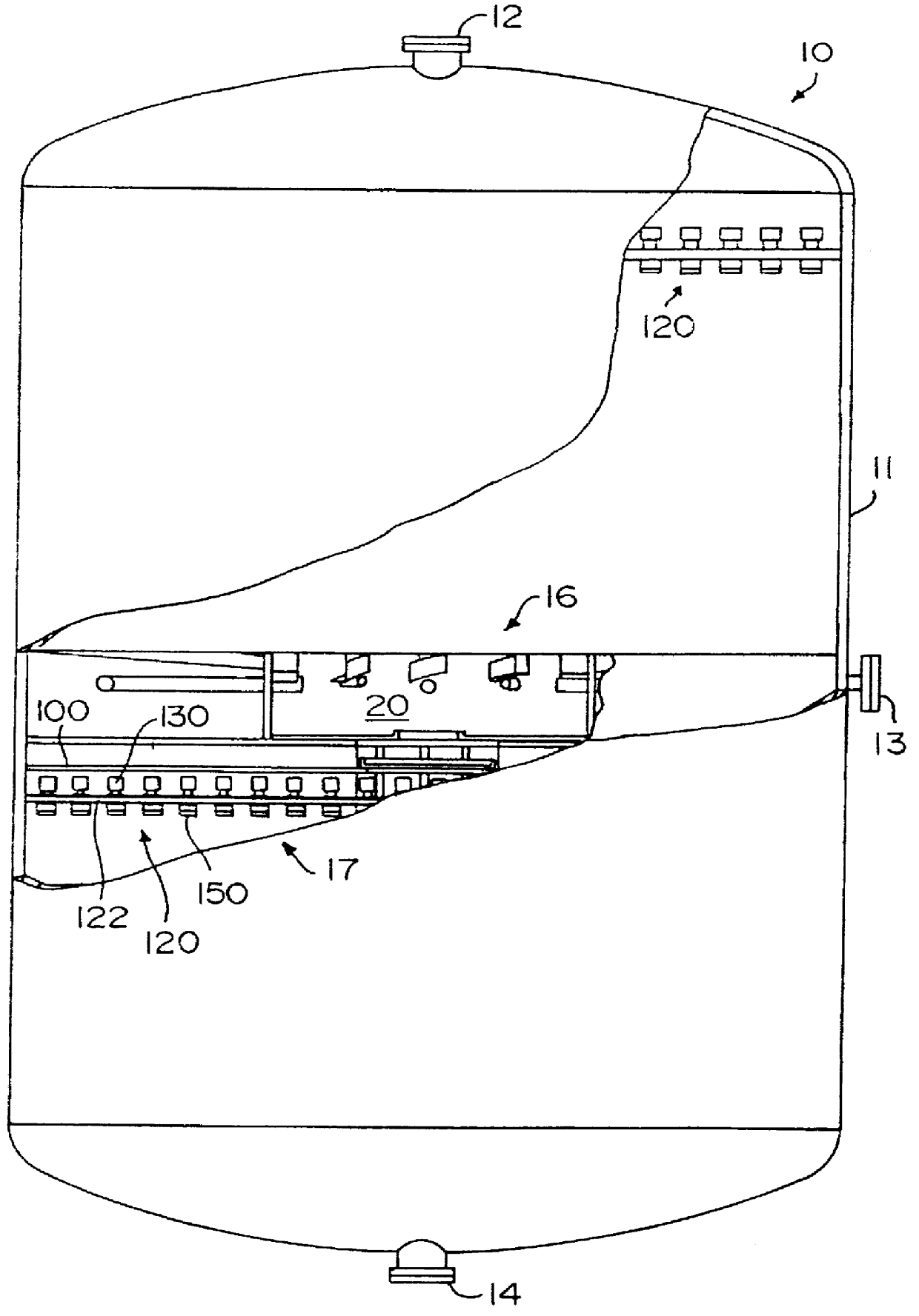 Reactor distribution apparatus and quench zone mixing apparatus