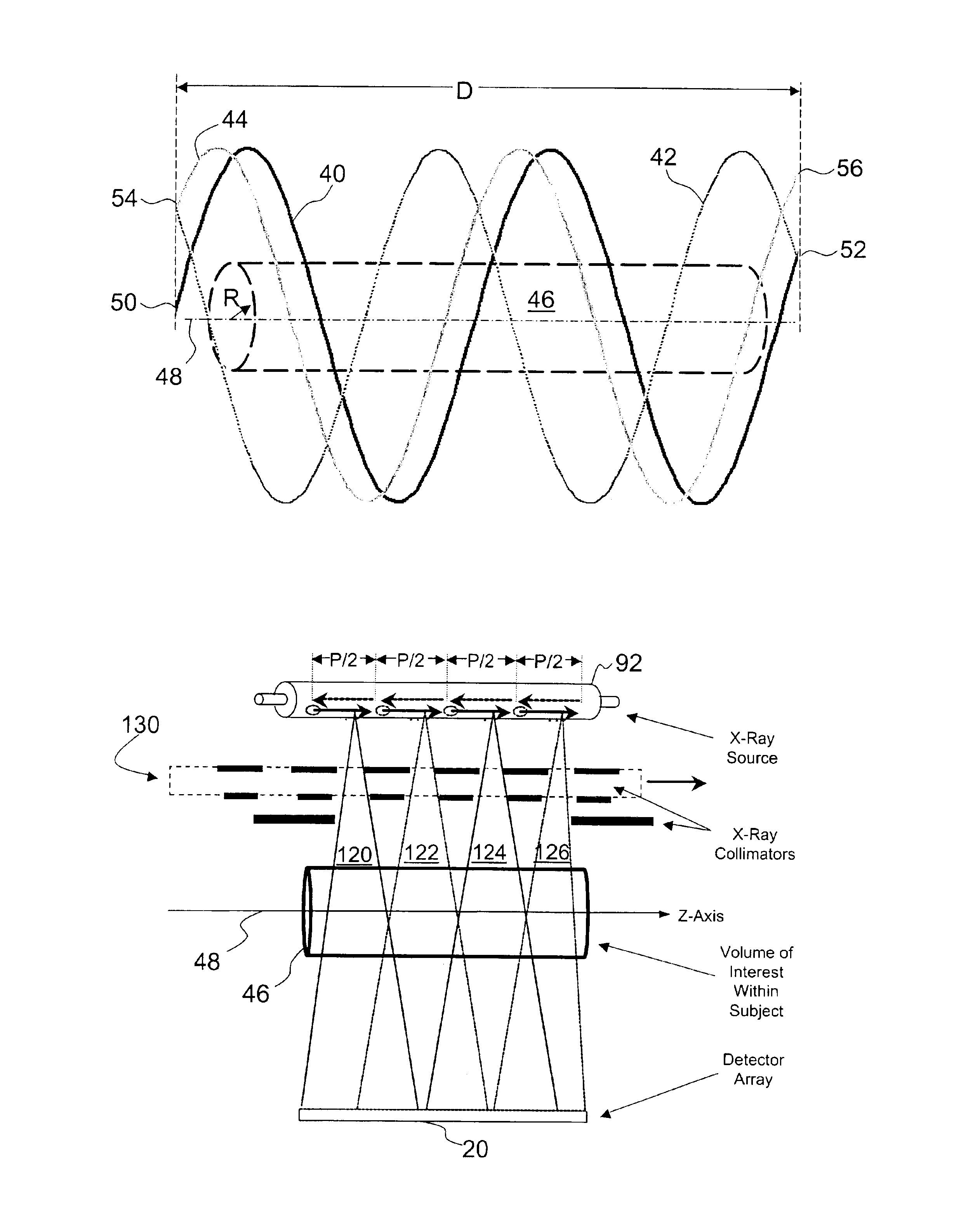 Four-dimensional helical tomographic scanner