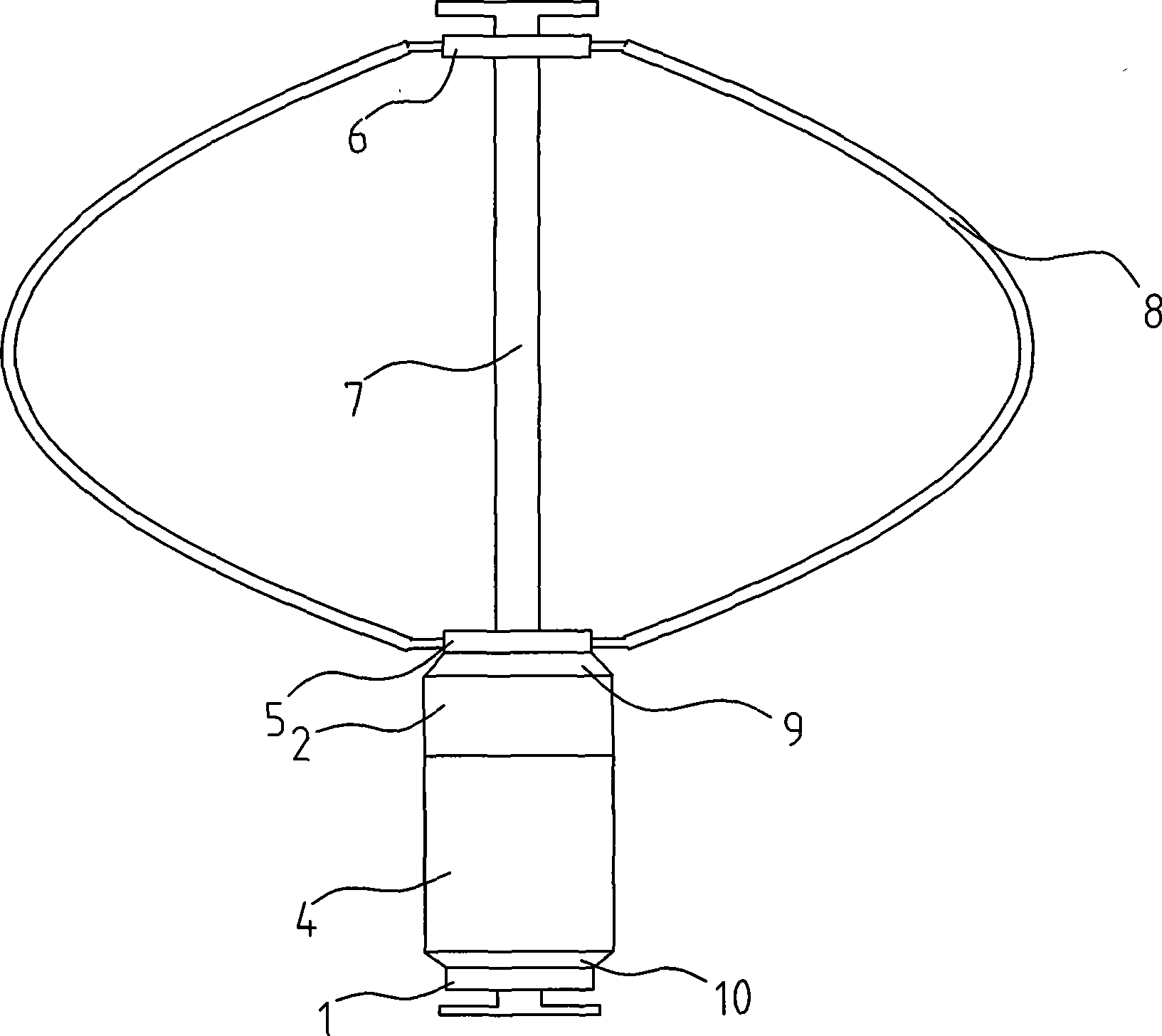 Vertical wind power generator with motor startup mode