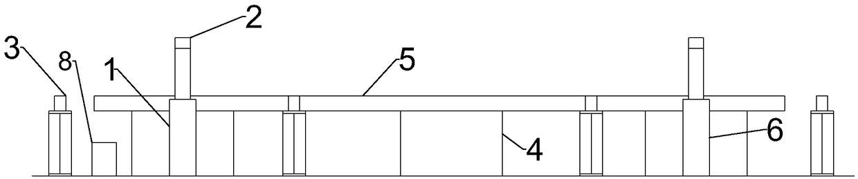 Aviation structural part automatic avoiding clamp device