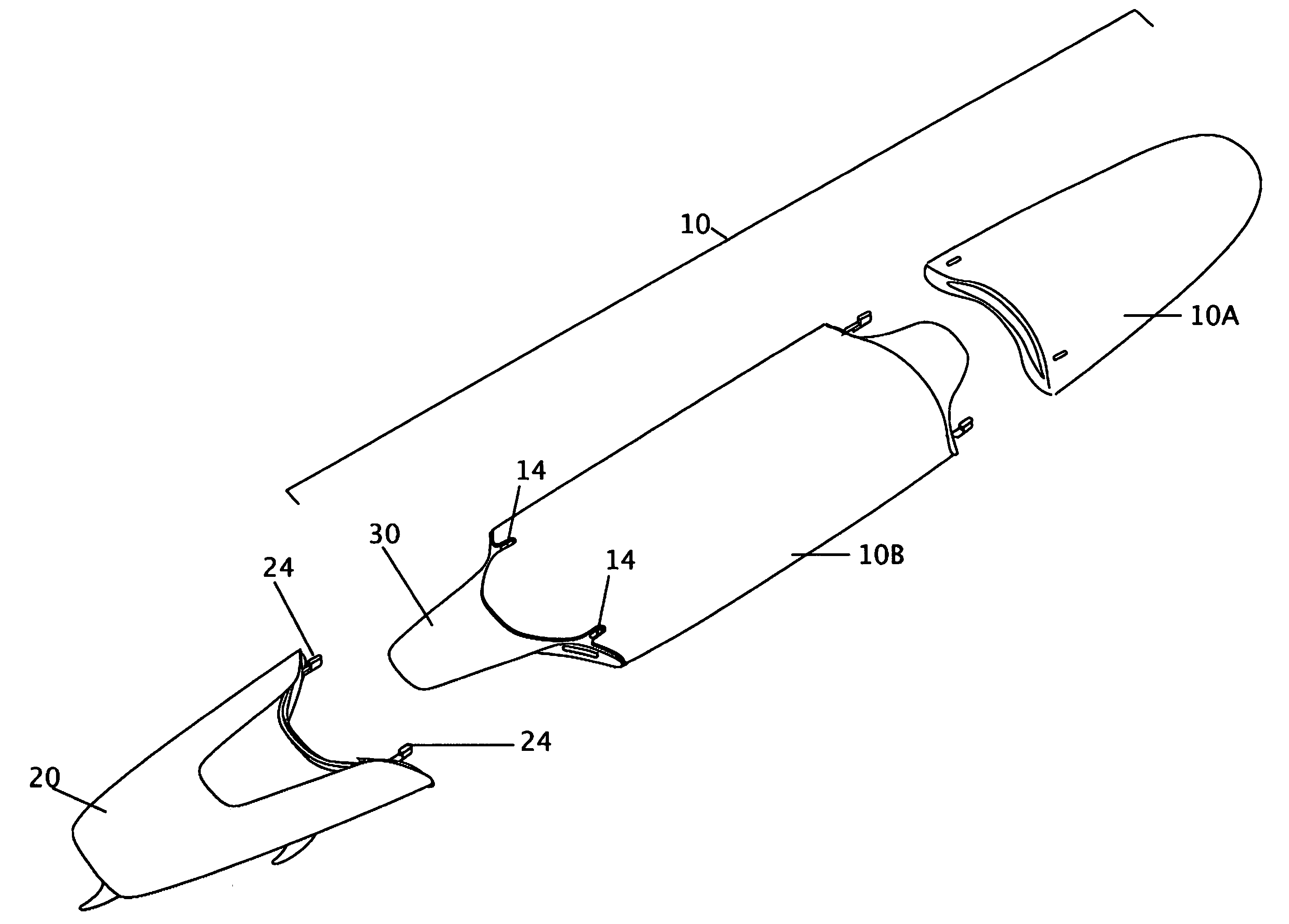 System of interchangeable components for creating a customized waterboard