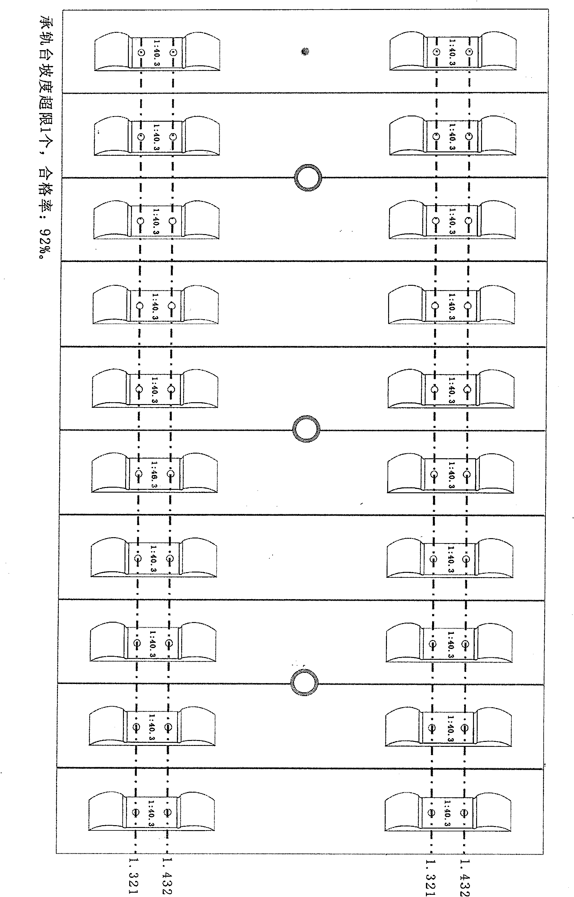 Detection method used for manufacturing CRTS II type track slabs