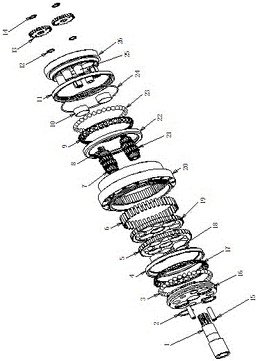 Bearing type RV speed reducer