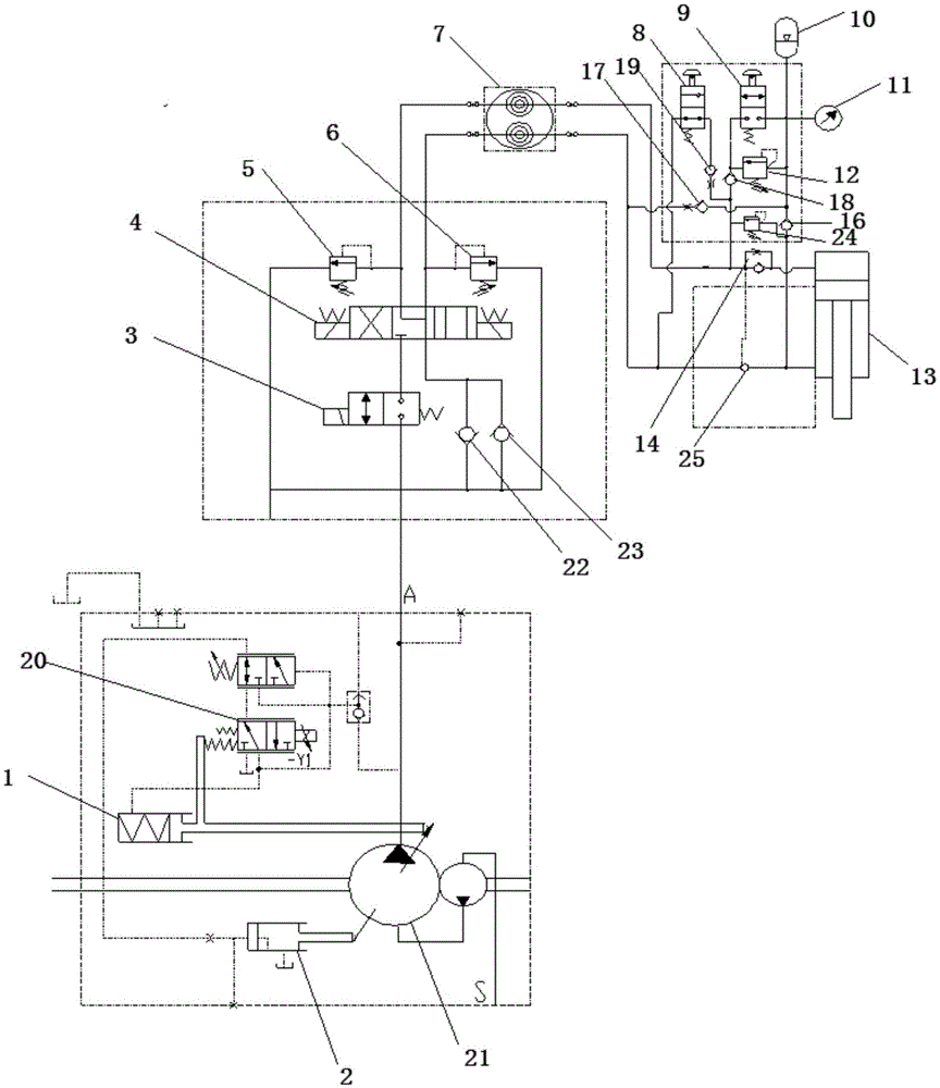 A fixed jib stepless variable amplitude control system for a crane and the crane