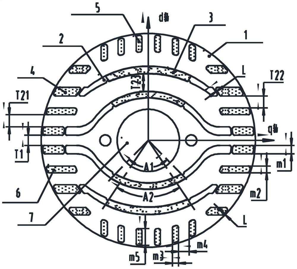 Rotor assembly and self-starting permanent magnet synchronous reluctance motor