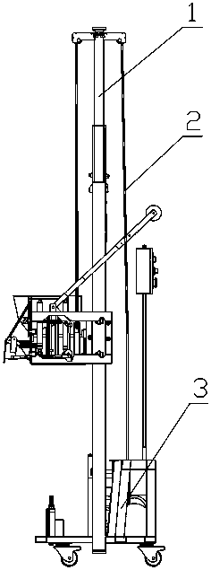 Device for passing of lifting steel wire rope of ash hopper of wall plastering machine