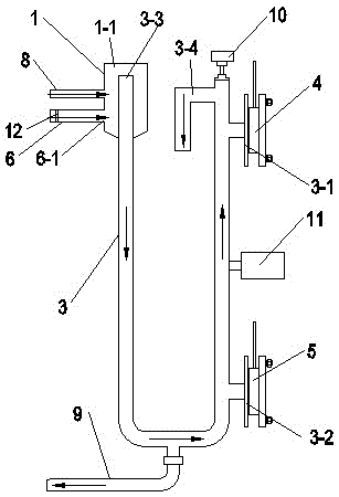 On-line continuous concentration detection device for printing and dyeing process liquid