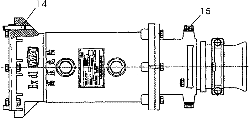 Mine flameproof high-voltage cable connector