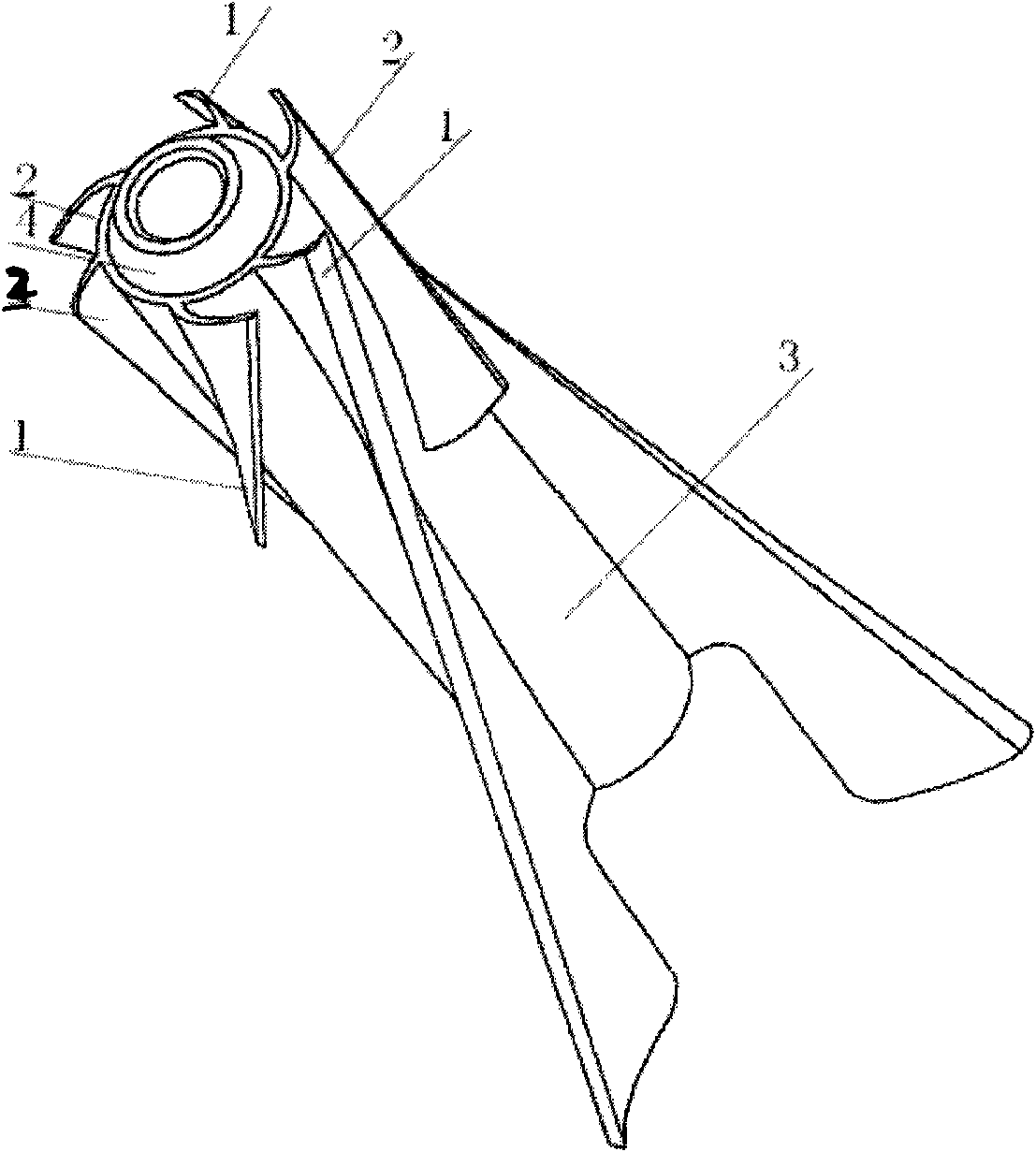 Semi-open-type rotor