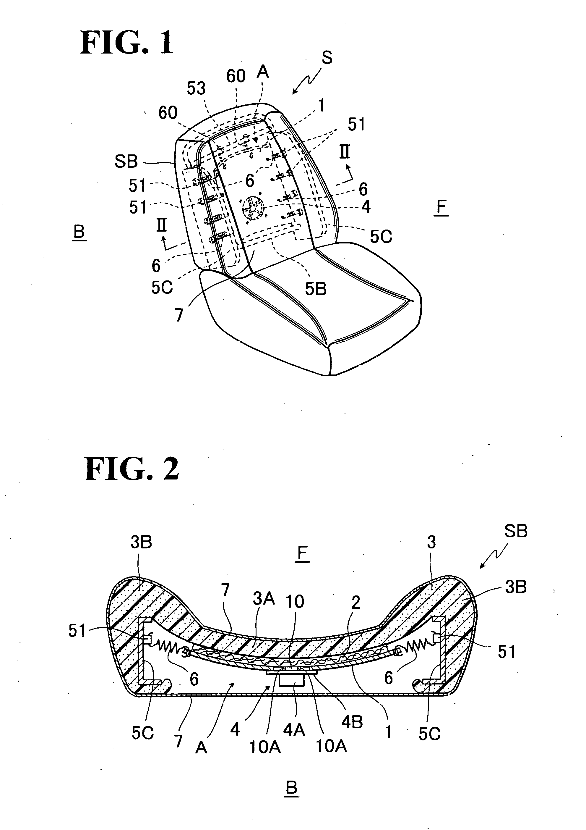 Acoustic structure of seat back