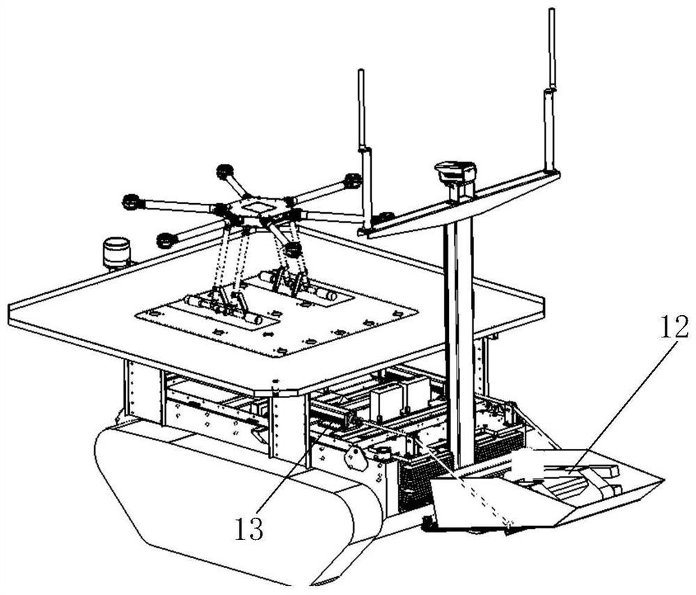 Air-ground cooperation device and method for remote complex environment investigation