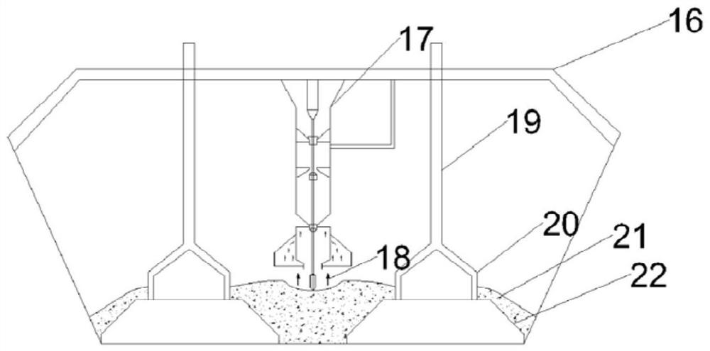 An integrated device and method for acid-process alumina shelling and cutting and flue gas separation