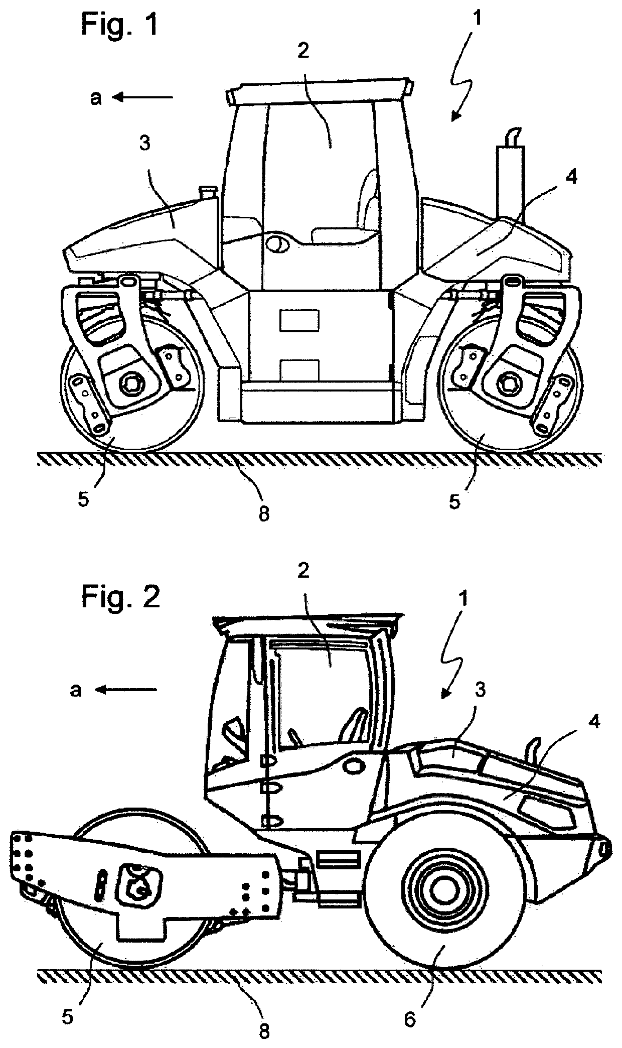 Device for generating vibrations, ground compaction machine, and method of operating