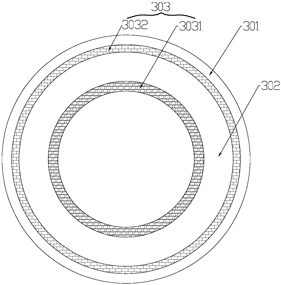 Braided tube-reinforced hollow fiber membrane and preparation apparatus and manufacturing process thereof