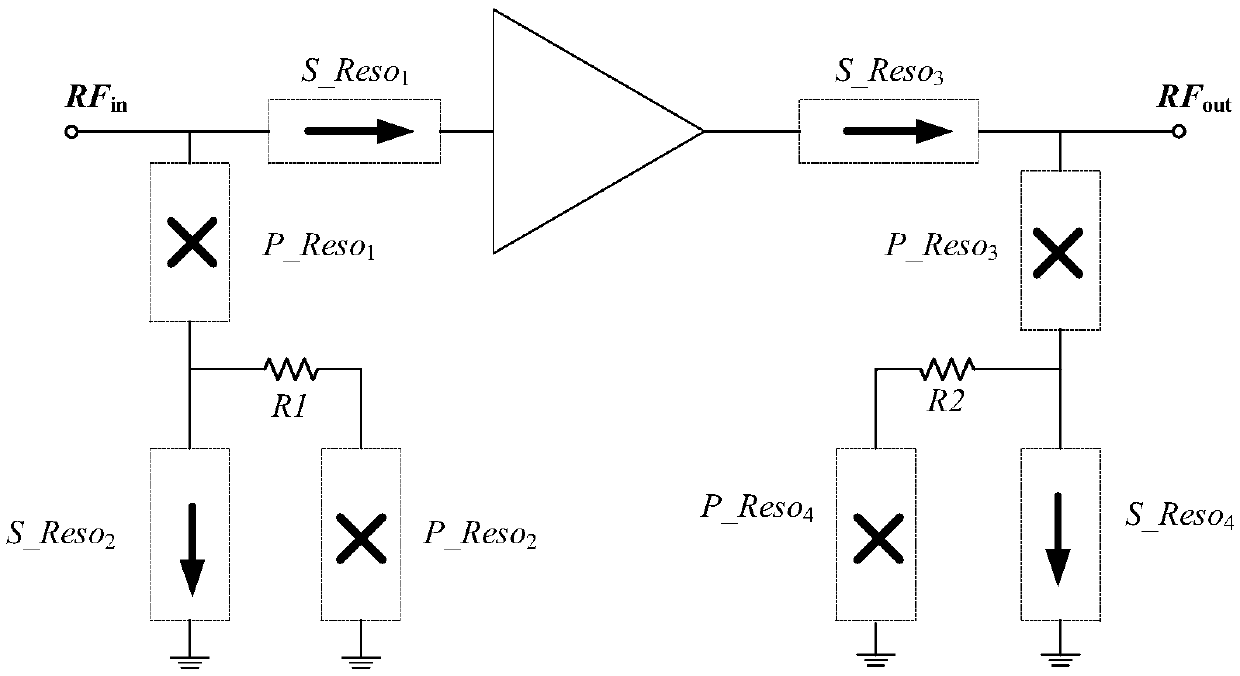 No-reflection microwave amplification device