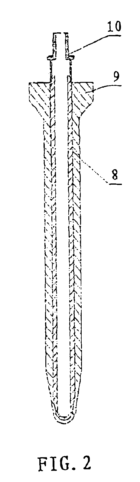 Method for continuously measuring melting steel temperature and measuring temperature pipe