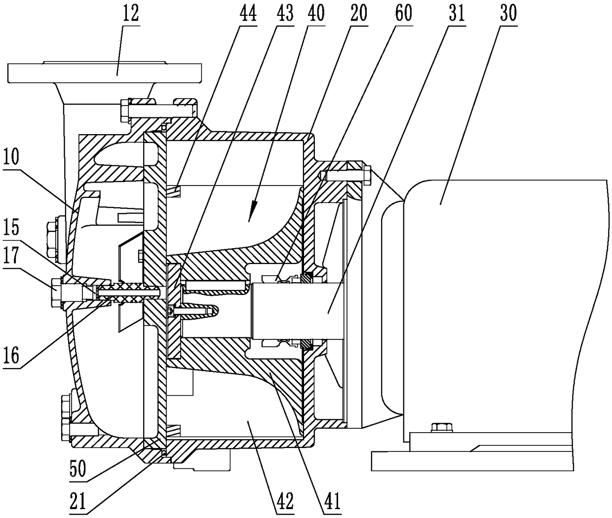 Anti-corrosive anti-wear water-ring vacuum pump