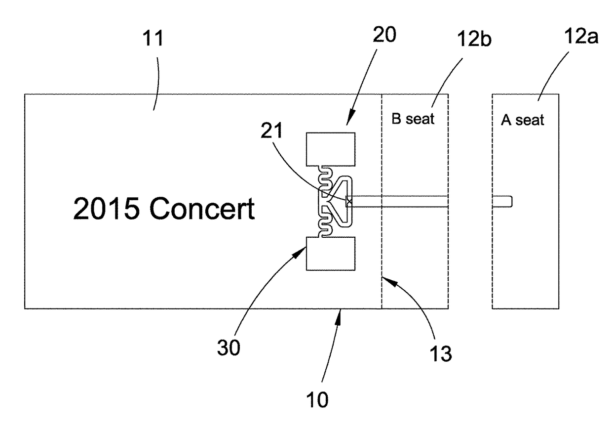 Identifiable ticket and monitoring system therefor