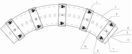 The method of pushing the curved bridge by foot