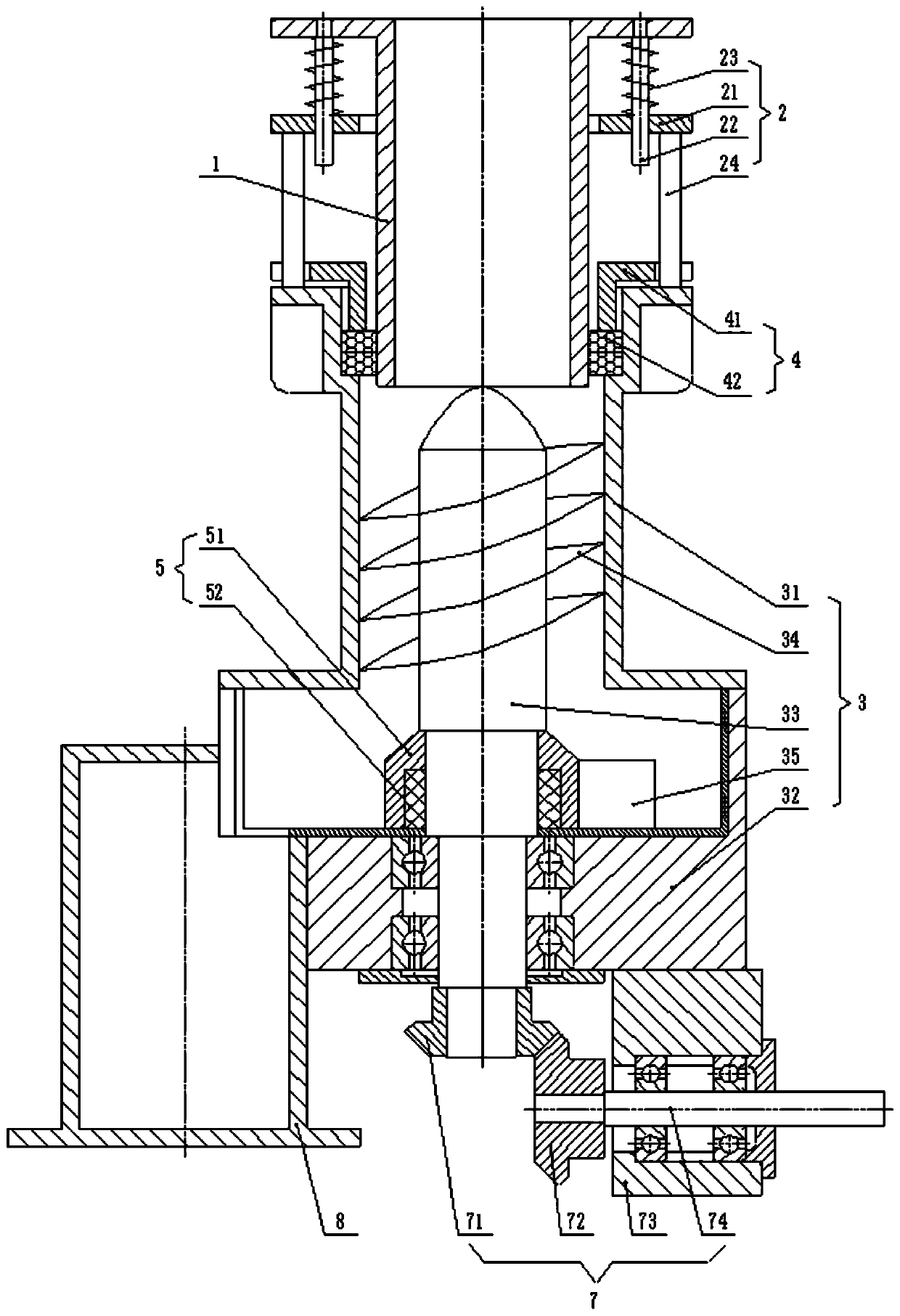 A closed unloading device