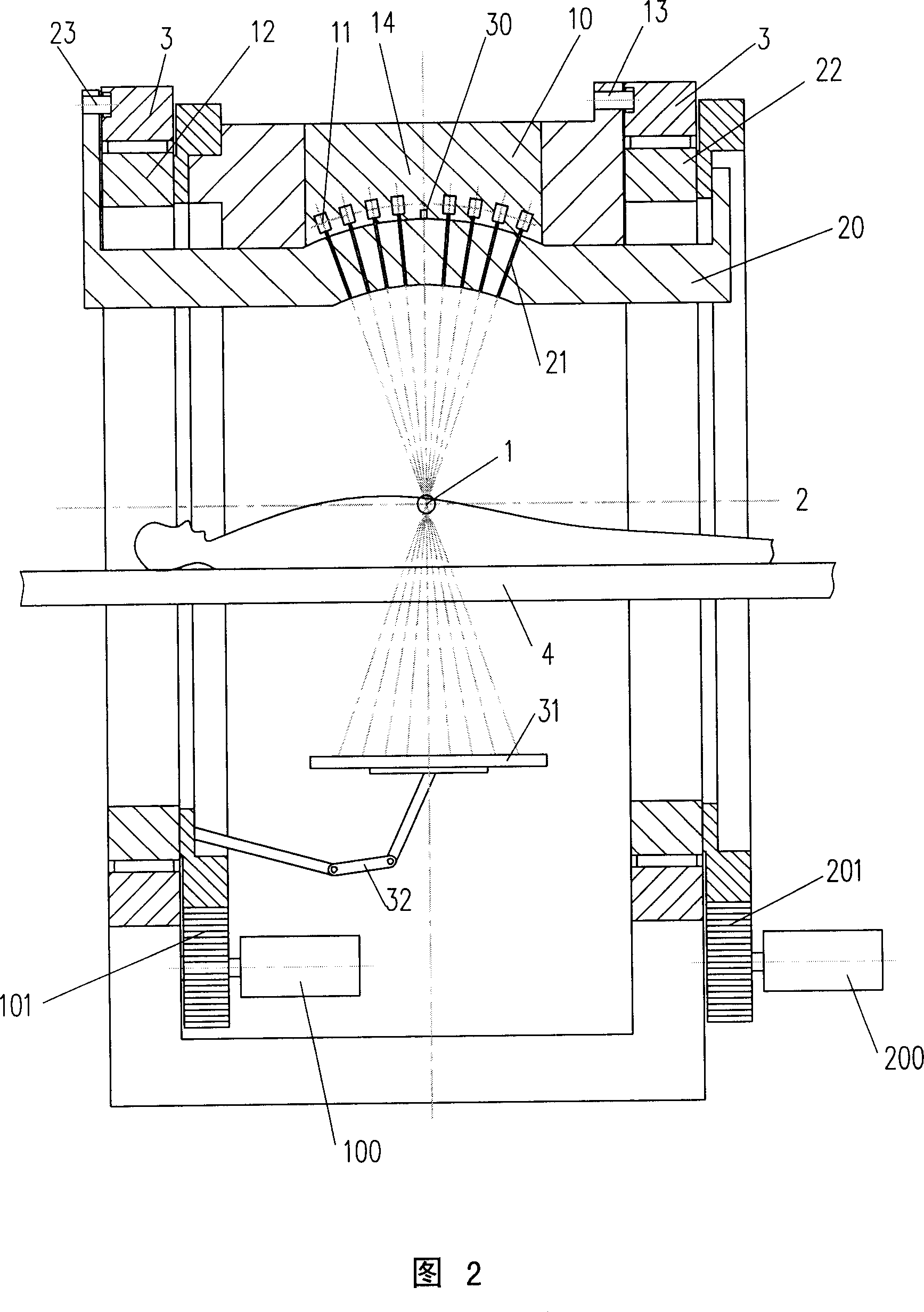 Radiation therapeutical device