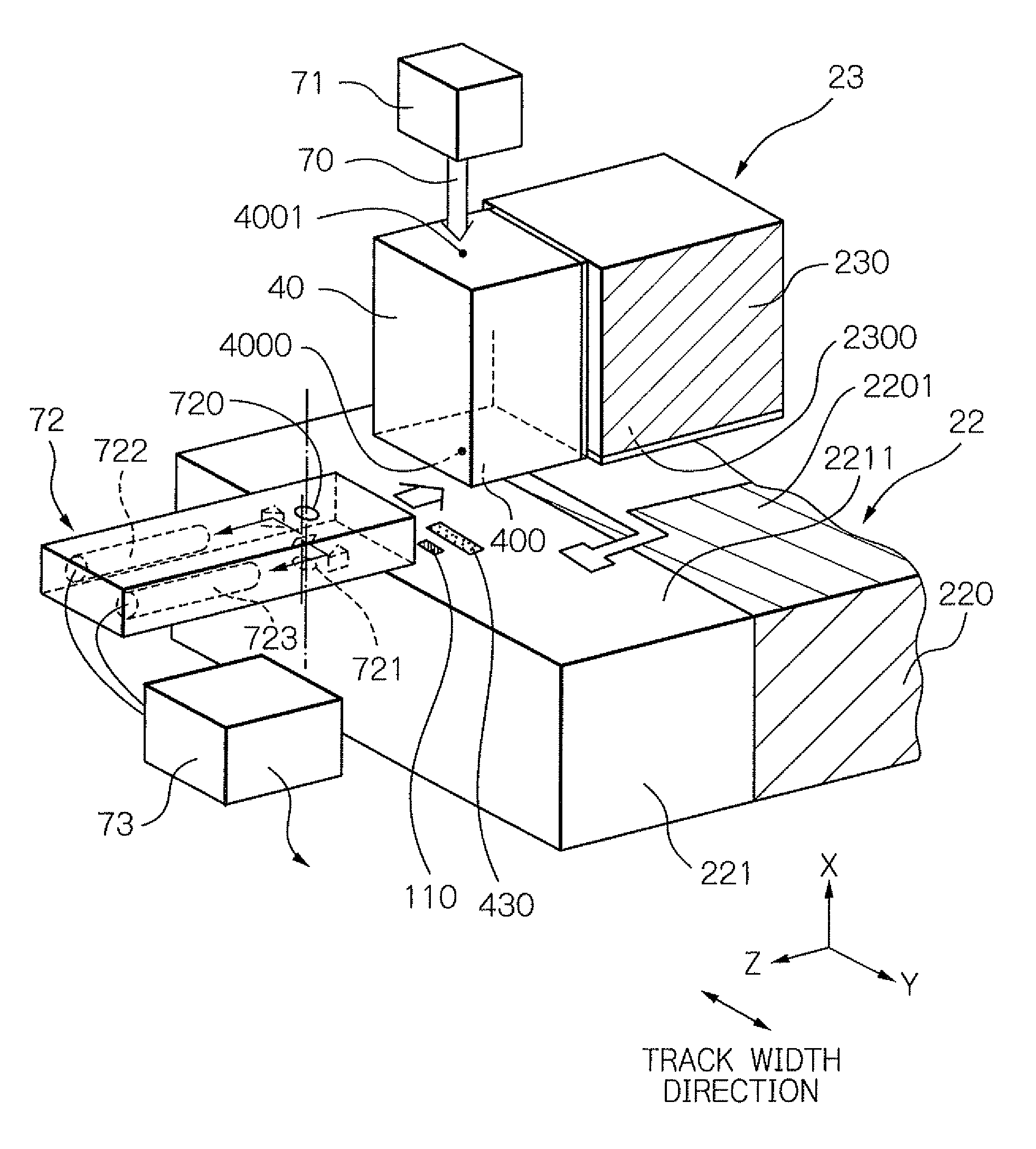 Method for manufacturing thermally-assisted magnetic recording head by semi-active alignment