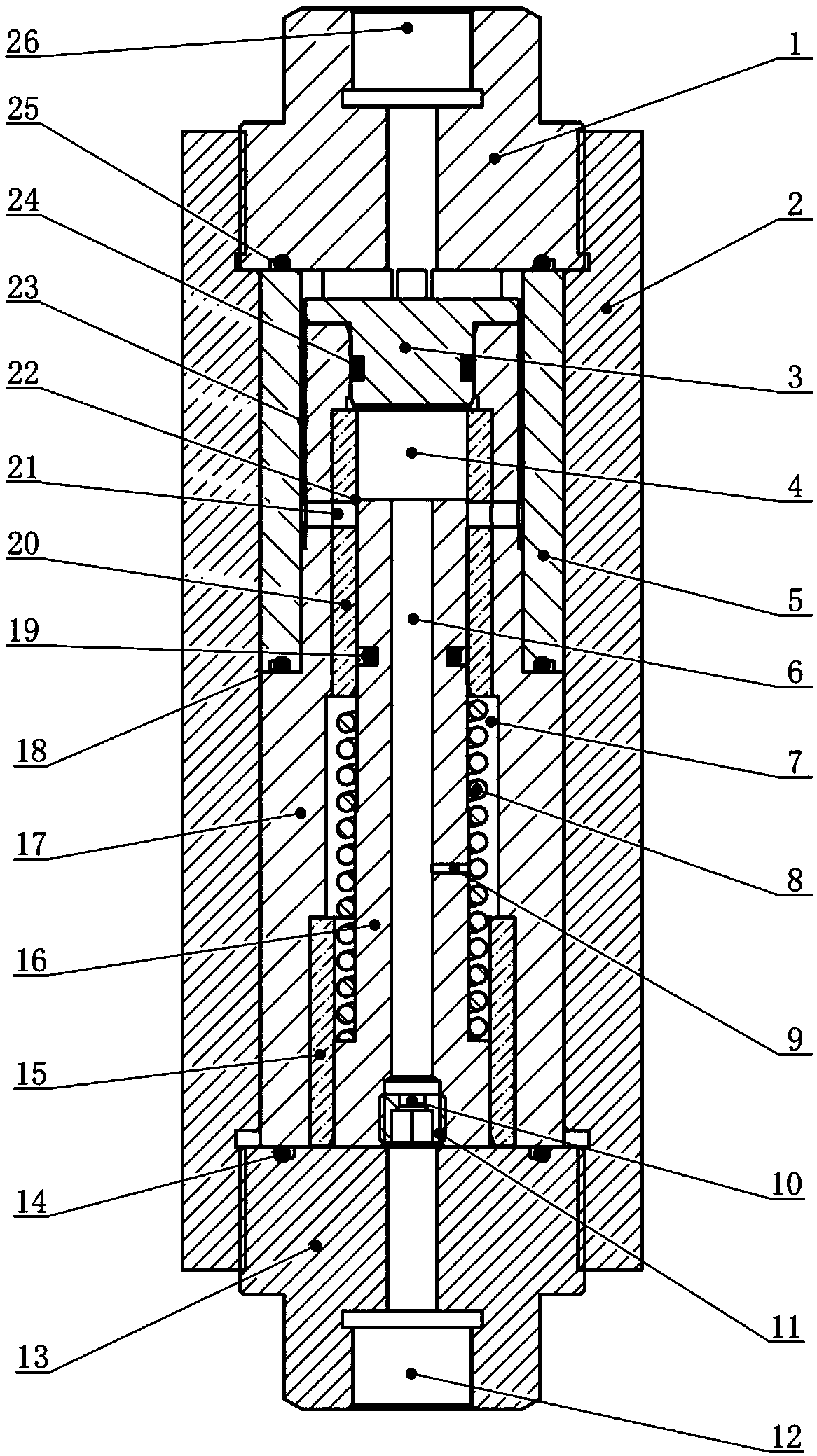 Adjustable ballast self-flowing water injection valve for deep-sea submersible