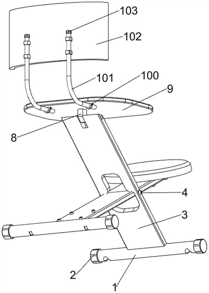 A class chair with anti-hunchback function