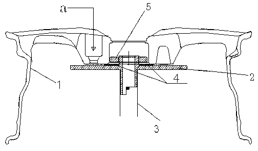 Workbench structure for powder-spraying automobile wheel and powder-spraying method