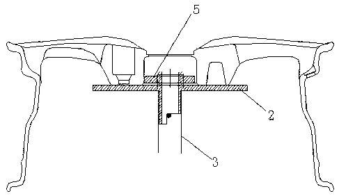 Workbench structure for powder-spraying automobile wheel and powder-spraying method