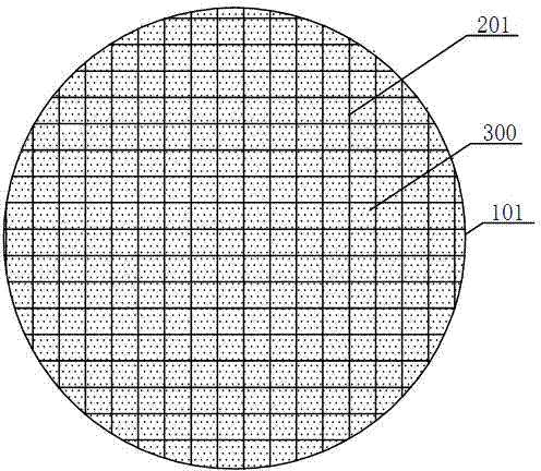 Pattern-segmented sapphire substrate used for AlGaInN material system film growth