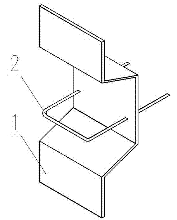 Connecting piece with steel bar rings