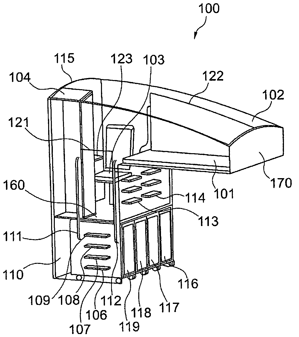 Habitation and sleeping module for accommodating at least one member of a flight crew