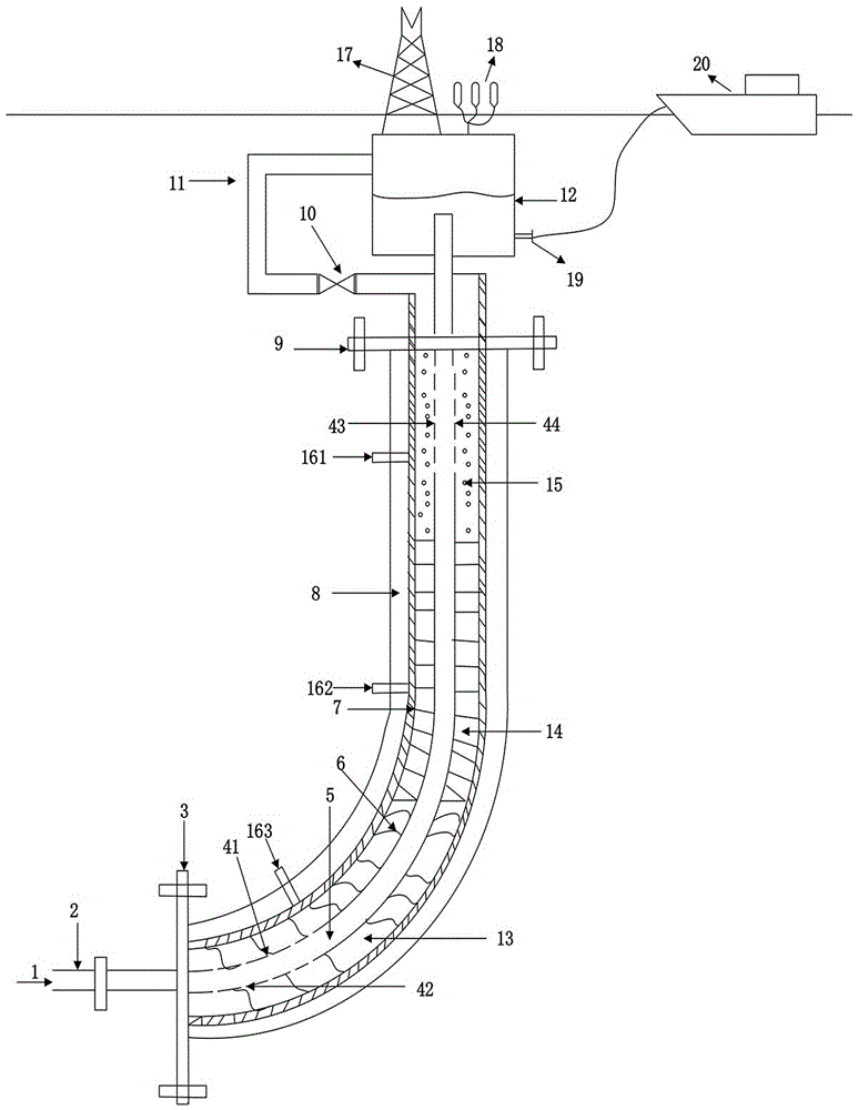 Novel vertical deep ocean pipe with slug flow subduction