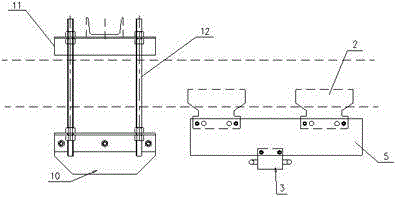 Fixed point clutch shifting rod mechanism of slide wire