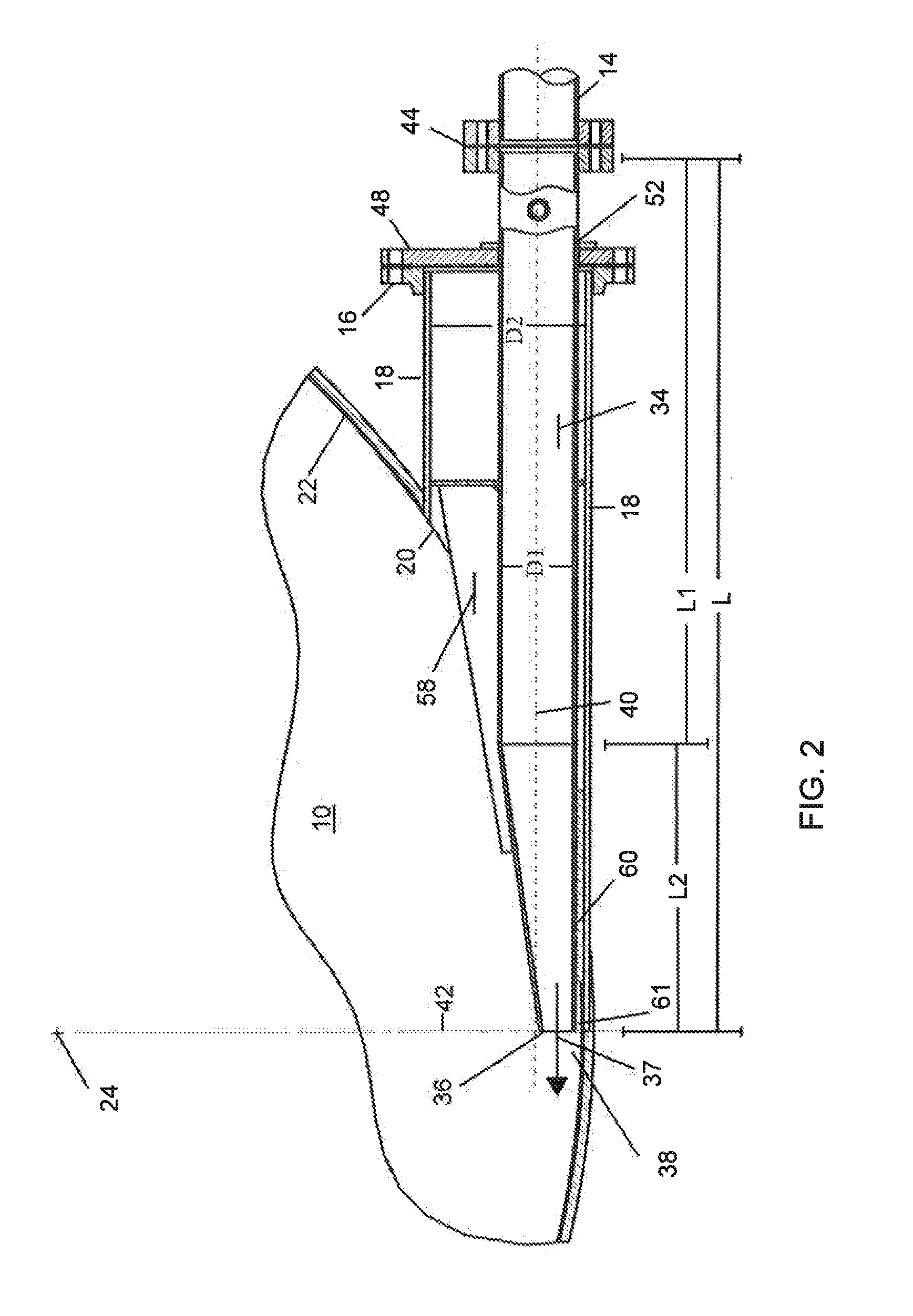 Flash tank with flared inlet insert and method for introducing flow into a flash tank