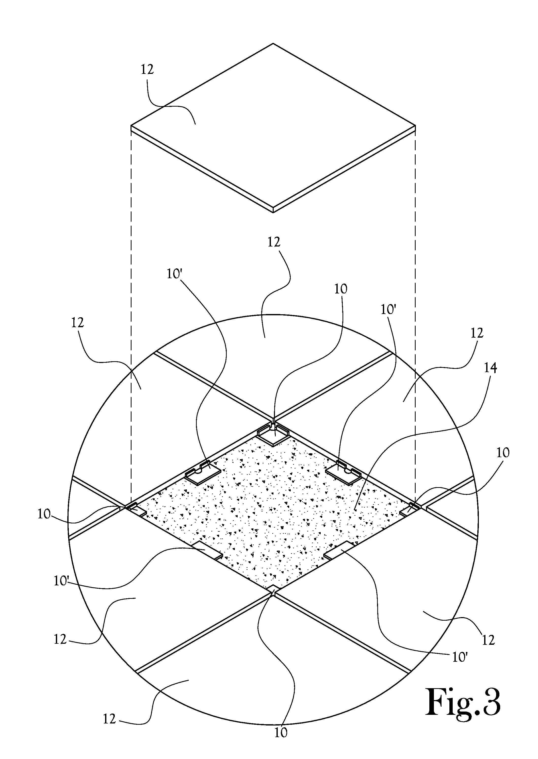 Spacer and Associated Method for Laying Tile