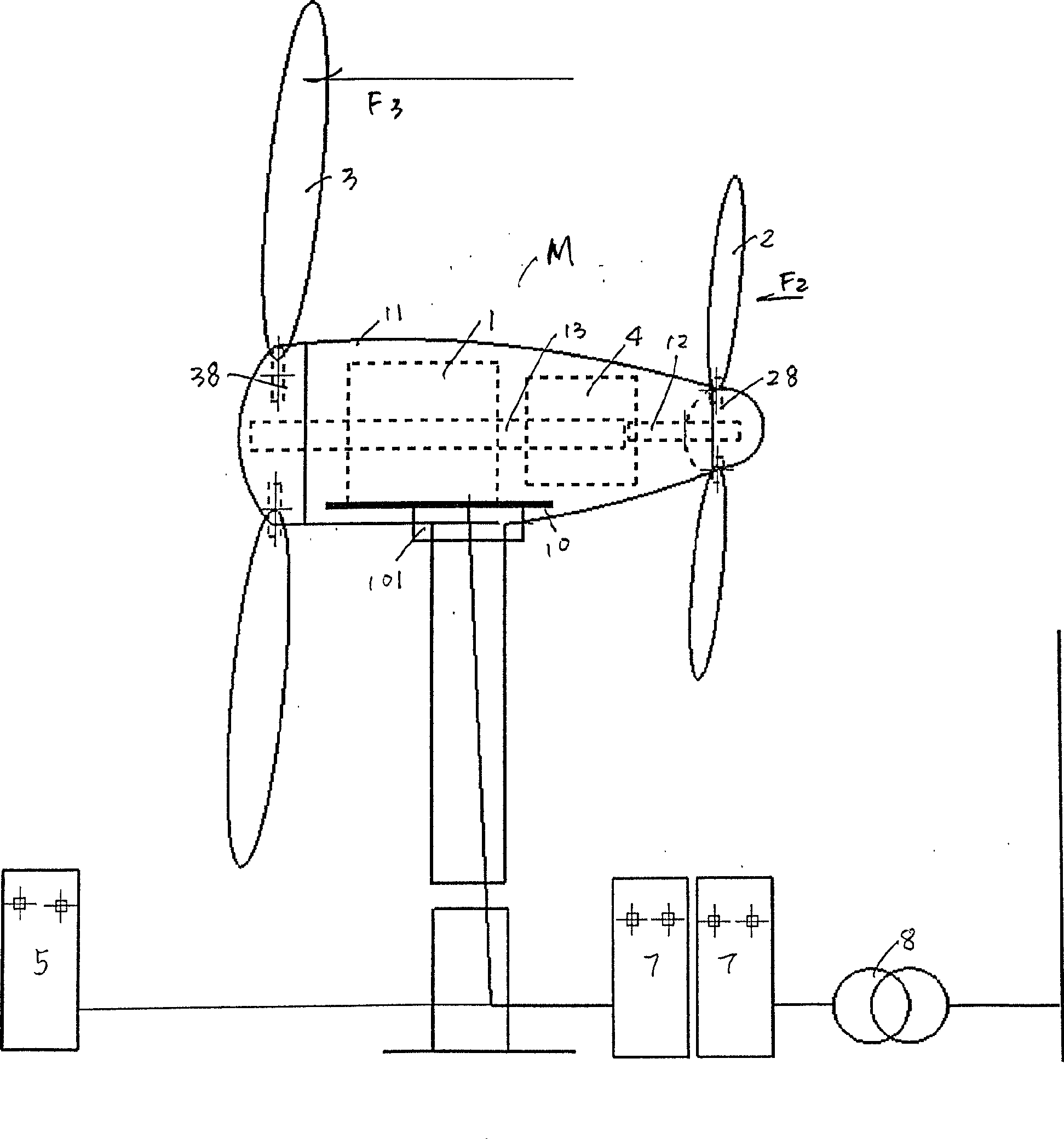 Double-rotor variable speed and variable frequency power generator