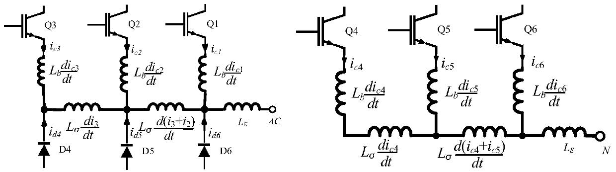 Calculation method of dynamic junction temperature of igbt power module of wind power converter considering the influence of stray inductance