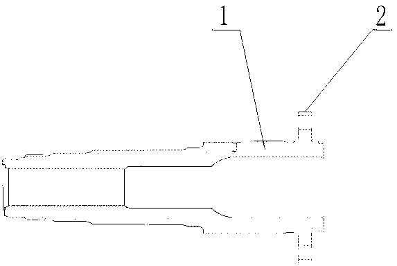 Novel flange connection type hub axle tube